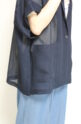 ディニテコリエ(Dignite Collier）メッシュハーフスリーブジャケット／ネイビー