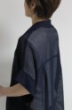 ディニテコリエ(Dignite Collier）メッシュハーフスリーブジャケット／ネイビー