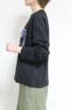 ノンブルアンペール(NOMBRE IMPAIR）PARISプリントロンTEE／ブラック