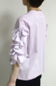 ディニテコリエ(Dignite Collier）袖フリルＴシャツ／ピンク