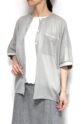 アンカルネ（Un carnet）シアー天竺ドルマンシャツ／グレイベージュ