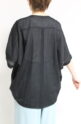 アンカルネ（Un carnet）シアー天竺ドルマンシャツ／ブラック