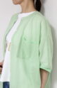 アンカルネ（Un carnet）シアー天竺ドルマンシャツ／イエローグリーン