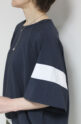 ディニテコリエ(Dignite Collier）カラー切替えブラウス／ネイビー
