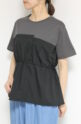 アンカルネ（Un carnet）キャミソールＴシャツ／チャコール×ブラック
