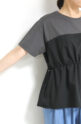 アンカルネ（Un carnet）キャミソールＴシャツ／チャコール×ブラック