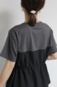 アンカルネ（Un carnet）キャミソールＴシャツ／チャコール×ブラック