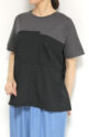 アンカルネ（Un carnet）キャミソールＴシャツ／チャコール×ブラック