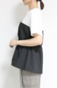 アンカルネ（Un carnet）キャミソールＴシャツ／オフ×ブラック