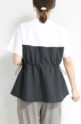 アンカルネ（Un carnet）キャミソールＴシャツ／オフ×ブラック