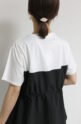 アンカルネ（Un carnet）キャミソールＴシャツ／オフ×ブラック