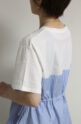 アンカルネ（Un carnet）キャミソールＴシャツ／オフ×ブルーストライプ