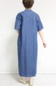 ノンブルアンペール（NOMBRE IMPAIR）ねじりピンタックデニムスキッパーワンピース／コン