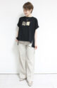 パシオーネ（PASSIONE）ロゴ＆フォトＴシャツ／ブラック