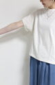 ディニテコリエ(Dignite Collier）涼感ドルマンスリーブTシャツ／アイボリー杢