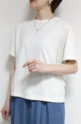 ディニテコリエ(Dignite Collier）涼感ドルマンスリーブTシャツ／アイボリー杢