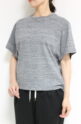 ディニテコリエ(Dignite Collier）涼感ドルマンスリーブTシャツ／チャコール杢