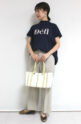 マリードール（MARIED’OR）ロゴプリント後ろバルーンプルオーバー／ネイビー