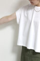 ディニテコリエ(Dignite Collier）ワイドヘムTシャツ／ホワイト