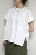 ディニテコリエ(Dignite Collier）ワイドヘムTシャツ／ホワイト