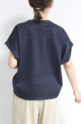 ディニテコリエ(Dignite Collier）ワンポイントロゴコクーンTシャツ／ネイビー