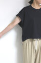 ディニテコリエ(Dignite Collier）ワンポイントロゴコクーンTシャツ／ネイビー