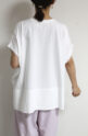 パシオーネ（PASSIONE）「AUTHENTIC」ロゴＴシャツ／オフ×パープルロゴ