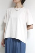 シロデラボンテ(siro de labonte)ボートネック大人Tシャツ/エクリュ