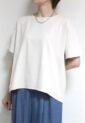 シロデラボンテ（siro de labonte）ボートネック大人Tシャツ／エクリュ