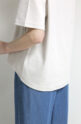 シロデラボンテ（siro de labonte）ボートネック大人Tシャツ／エクリュ
