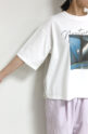 ディニテコリエ(Dignite Collier）フォトプリントUVカットTシャツ／ベージュ