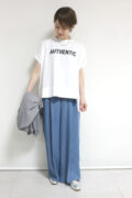 パシオーネ（PASSIONE）「AUTHENTIC」ロゴＴシャツ／オフ×ブラックロゴ