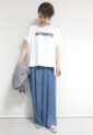 パシオーネ（PASSIONE）「AUTHENTIC」ロゴＴシャツ／オフ×ブラックロゴ