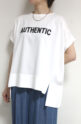パシオーネ（PASSIONE）「AUTHENTIC」ロゴＴシャツ／オフ×ブラックロゴ