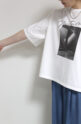 ディニテコリエ(Dignite Collier）フォトプリントUVカットTシャツ／ライトグレー