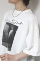 ディニテコリエ(Dignite Collier）フォトプリントUVカットTシャツ／ライトグレー