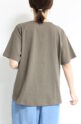 シロデラボンテ（siro de labonte）ボートネック大人Tシャツ／ブラウン