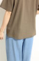 シロデラボンテ（siro de labonte）ボートネック大人Tシャツ／ブラウン