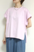 ディニテコリエ(Dignite Collier)ワイドヘムTシャツ/ピンク
