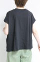 ディニテコリエ(Dignite Collier）フロッキープリントＴシャツ／ブラック
