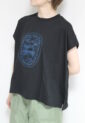 ディニテコリエ(Dignite Collier）フロッキープリントＴシャツ／ブラック