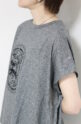 ディニテコリエ(Dignite Collier）フロッキープリントＴシャツ／杢グレー