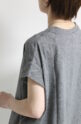 ディニテコリエ(Dignite Collier）フロッキープリントＴシャツ／杢グレー