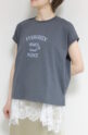 パシオーネ（PASSIONE）フレンチロゴTシャツ／チャコールグレー