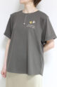 ロージー（ROSIEE）ハート×ロゴ刺繍Tシャツ／ブラウン