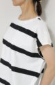 アンナケリー（Anna Kerry）ボーダーフレンチTシャツ／オフ×ブラック