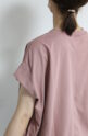 ディニテコリエ(Dignite Collier）フロッキープリントＴシャツ／ピンク