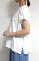 ディニテコリエ(Dignite Collier）フロッキープリントＴシャツ／杢グレー