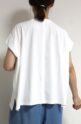 ディニテコリエ(Dignite Collier）フロッキープリントＴシャツ／杢グレー