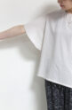ディニテコリエ(Dignite Collier）ストレッチシフォン袖フリルプルオーバー／ベージュ